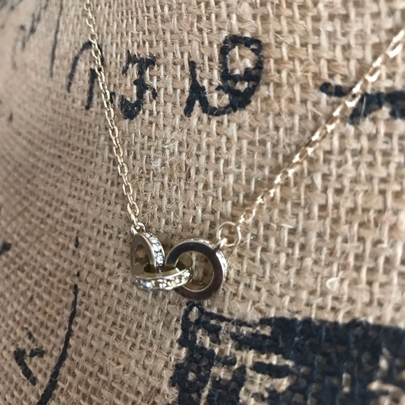 New York & Co Gold and Crystals Ring Necklace - Picture 2 of 3